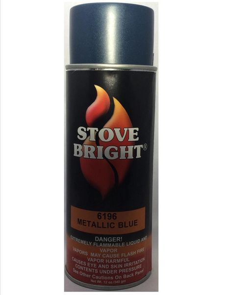 Stove Bright Fireplace Paint - Blue Metallic
