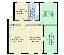 Property Floor Plan showing room measurements