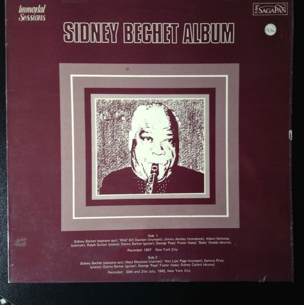 BECHET, SIDNEY ALBUM (Compilation LP/33rpm) (SagaPan PAN6900) 1971 (VG+)