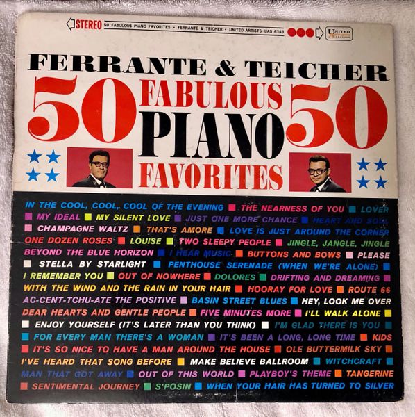 FERRANTE & TEICHER (LP) "50 Fabulous Piano Favorites" (1964) UAS 6343 A