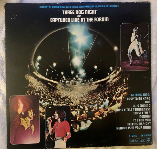 THREE DOG NIGHT (LP/33rpm) "Captured Live at the Forum ...