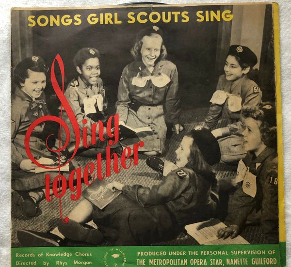 SONGS GIRL SCOUTS SING "Sing Together" (2 LPs-10" 78rpm) Dir. Rhys Morgan 1960