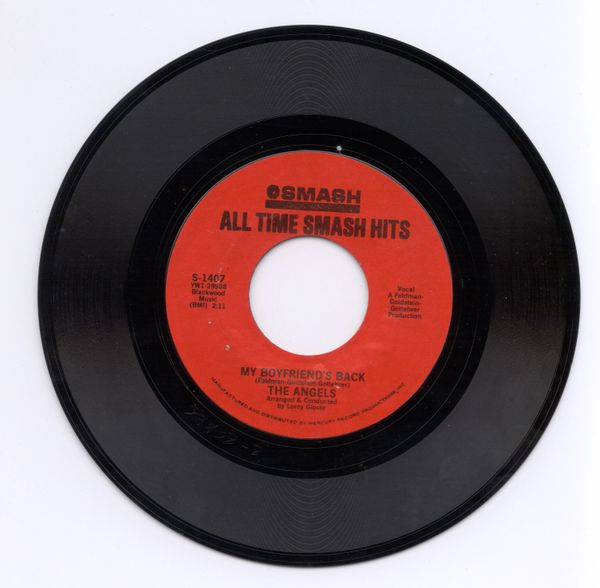 ANGELS (THE) (45 rpm) My Boyfriend's Back/Adore Him, Smash All Time Hits S-1407(reissue) EX
