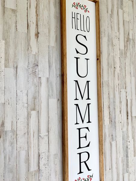Download Hello Summer Framed Wood Sign, Summer Porch Decor | Oconee ...