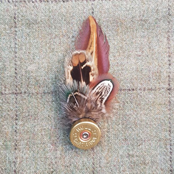 Cartridge sale feather brooch