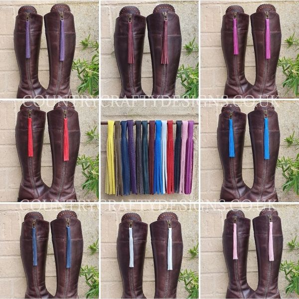 leather boot tassels