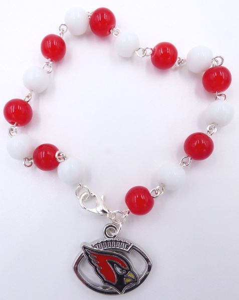 ARIZONA CARDINALS NFL BRACELET OR ANKLET  Arizona Jewels -- Handmade  Jewelry and Rosaries