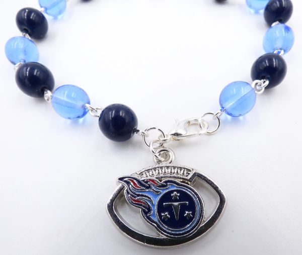 TENNESSEE TITANS NFL BRACELET OR ANKLET  Arizona Jewels -- Handmade Jewelry  and Rosaries