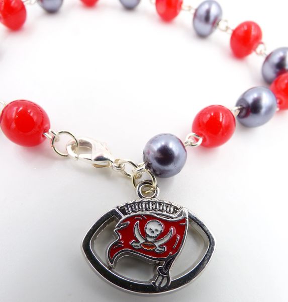 TAMPA BAY BUCCANEERS NFL BRACELET OR ANKLET | Arizona Jewels -- Handmade Jewelry and Rosaries