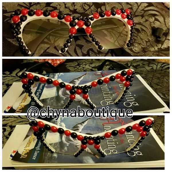 Red and Black custom made shades