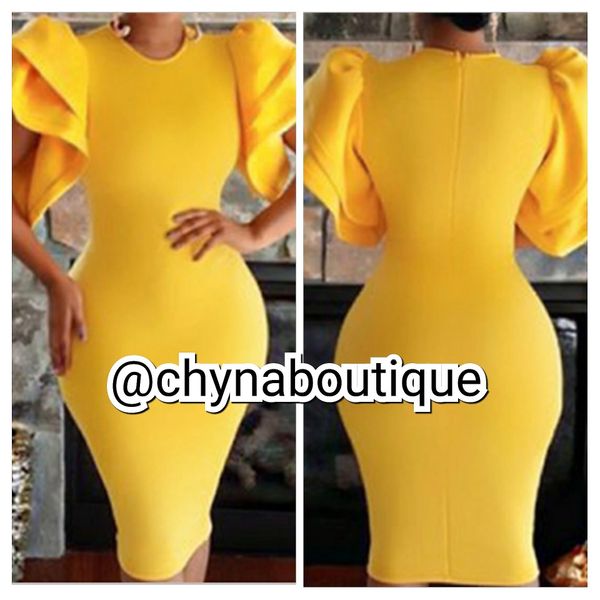 Zena puff sleeve dress
