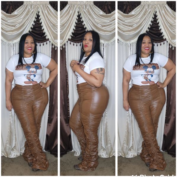 Brown high waist pants