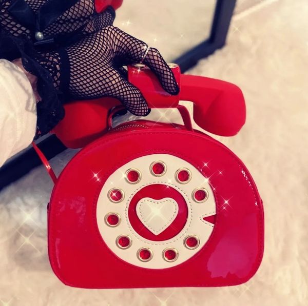 Red telephone purse