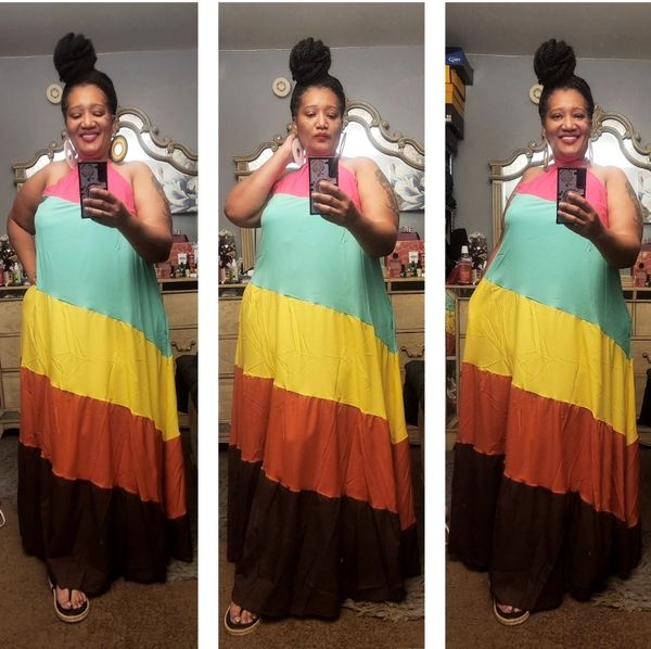 Taste the Skittles maxi dress