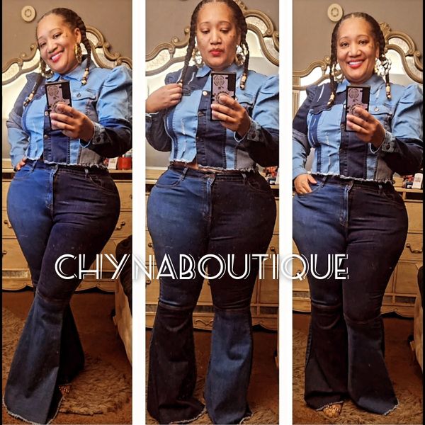 Two tone Denim set