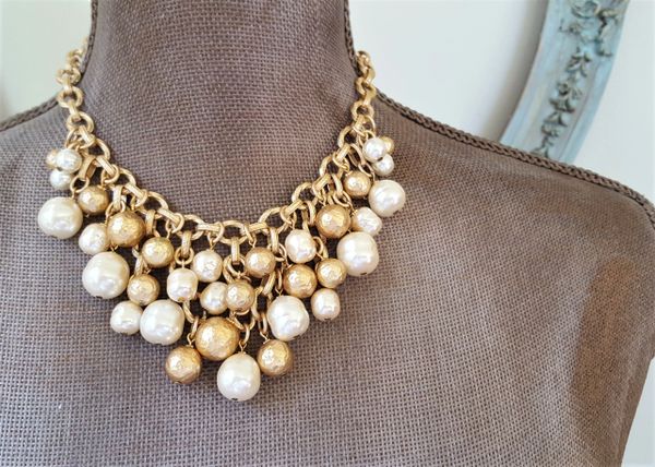 Baroque Pearl Bib Necklace