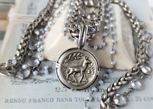 Oh Deer! - Woodland Scene, Cameo Necklace