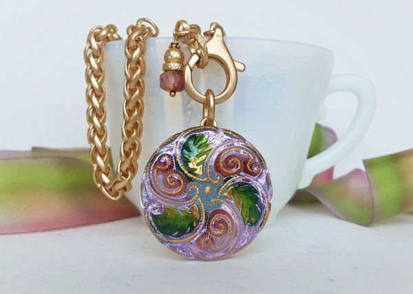 ALYSSA - Floral Czech Glass Necklace