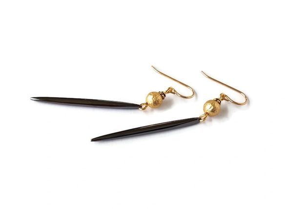 LANDON - Two-Toned, Tapered Bar Earring