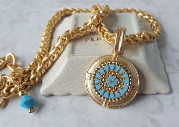 TRACEY - Turquoise Medallion Necklace