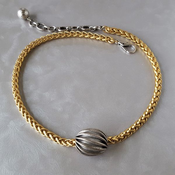 The EDGE - Gold and Silver Bead Necklace