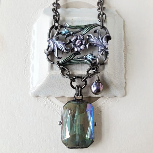 DELANORE- Art Nouveau Assemblage Necklace