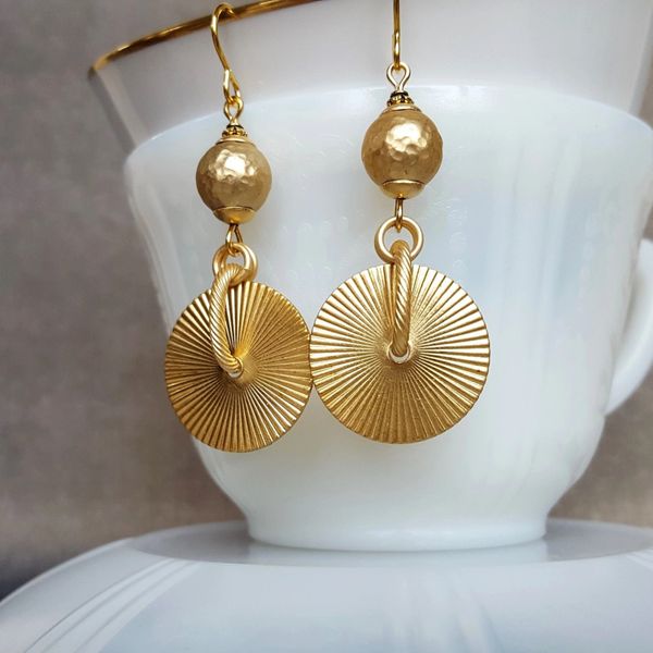 TAMARA - Gold Sunburst Earrings