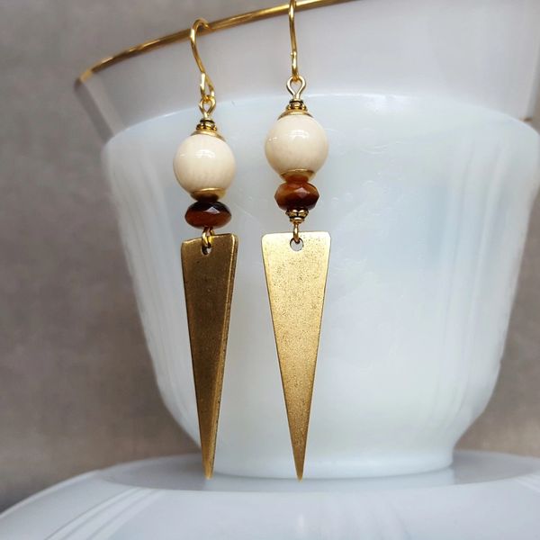 MARTINE - Gold Triangle Earrings