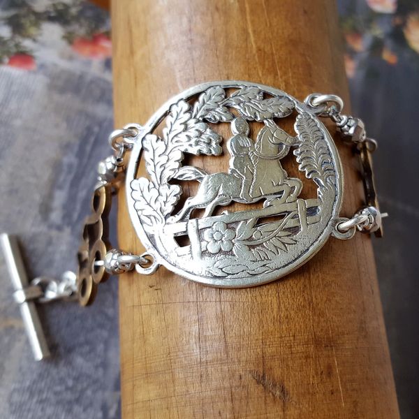 SUSANNE - Horse and Rider Assemblage Bracelet