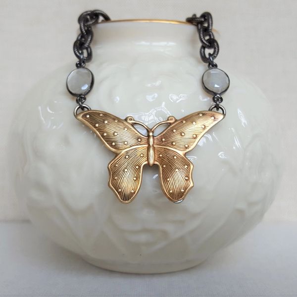 WINGED - Two Tone Butterfly Necklace