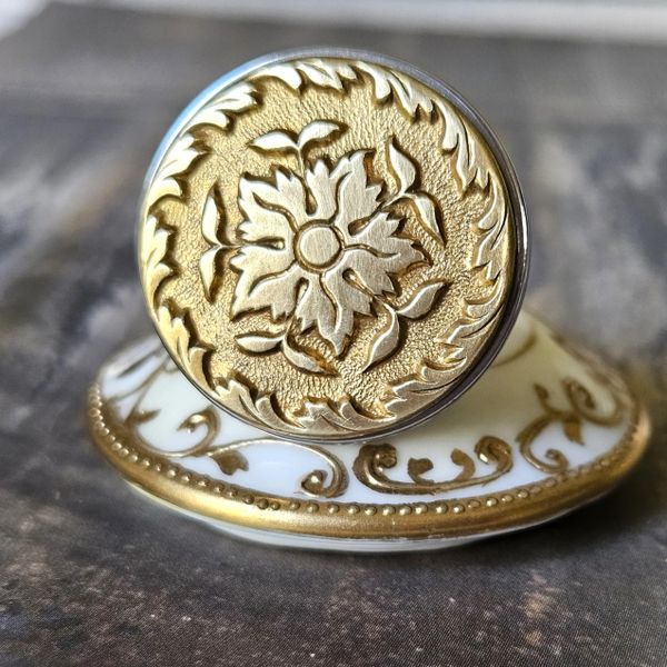 CELIA - Antique Button Ring
