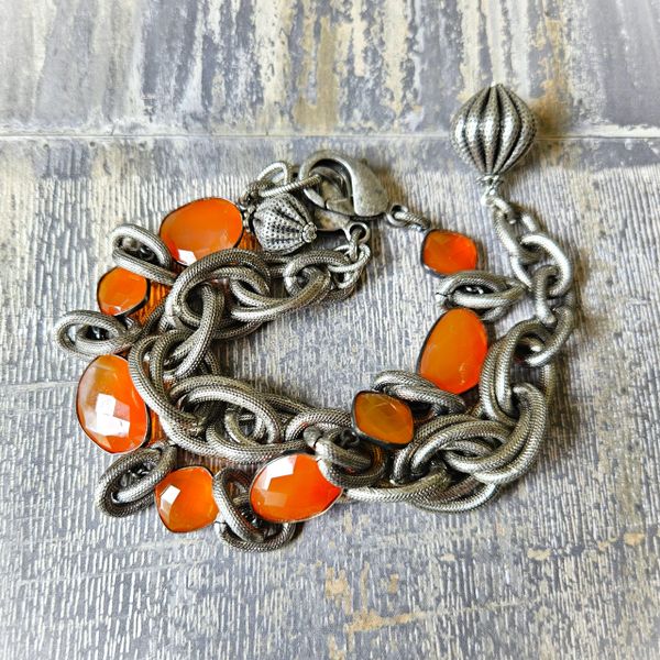 BILLIE and BOBBY - The Super Chunky, Silver Chain Bracelet SET