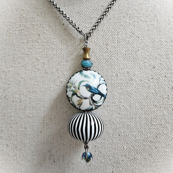 BLUEBIRD - Blue Bird Assemblage Necklace