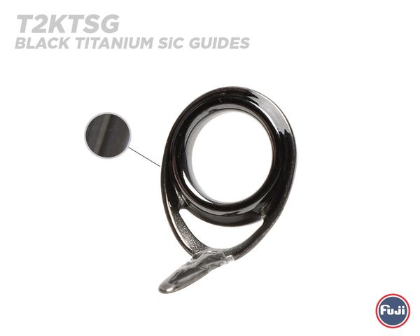 Fuji T2-KLSG-H High Frame Black Titanium/SiC Spinning Guide  VooDoo Rods  LLC - Premier Supplier of Rod Building Components