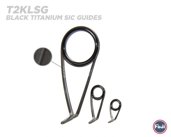 Fuji T2-KLSG-H High Frame Black Titanium/SiC Spinning Guide  VooDoo Rods  LLC - Premier Supplier of Rod Building Components