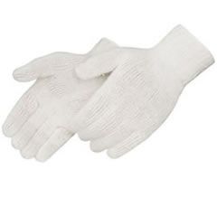 P4527 LIBERTY SAFETY Heavy Weight 60/40 Cot/Poly String Knit Glove, White, 20dz/cs Size XS, S, M, L