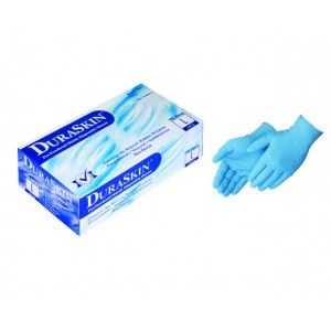 E2010W DURASKIN Industrial Powder Free Blue Nitrile 200 Glove Count, S-XL