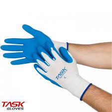 TSK2005 Task Gloves 13 Gauge Latex Palm Coated White 100% Polyester Knit Shell Gloves - SOLD BY THE DOZEN