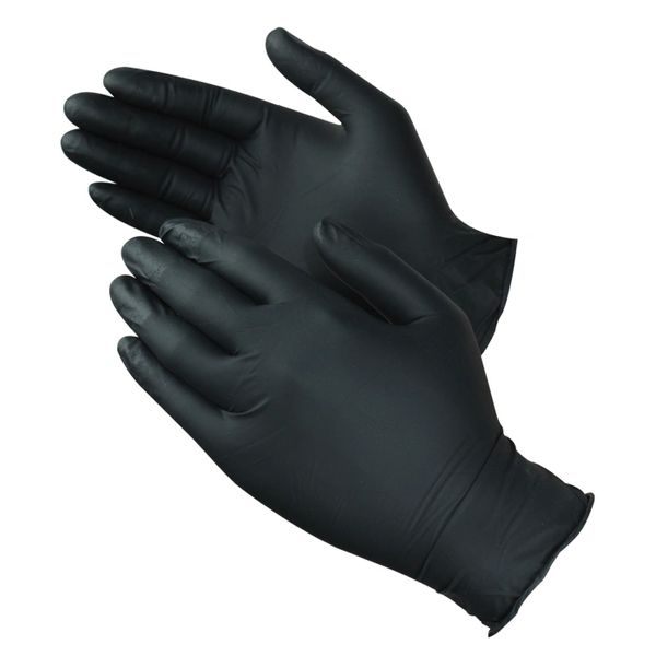 DS5006BK 6 mil Black Nitrile Disposable, 9 1/2" length, Powder-Free, textured finish, industrial grade, 100 gloves per dispenser,10 BOXES PER CASE (SOLD BY THE CASE) size S-XXL