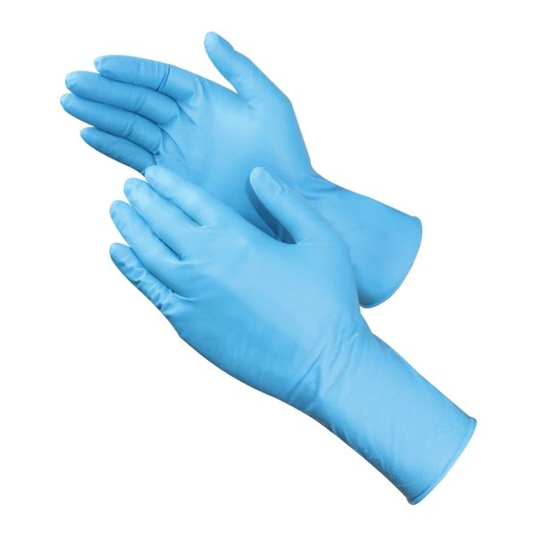 DS5008-12 8 mil Blue Nitrile Disposable, 12" length, Powder-Free, textured finish, industrial grade, 50 gloves per dispenser, 10 Boxes Per Case. Size S-XXL (SOLD BY THE CASE)