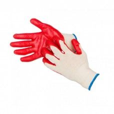 MH5220R TASK GLOVE 10 Gauge Natural White Cotton/Polyester shell, Red Latex palm coated, size S-XL SOLD BY THE DOZEN. (20 DZ PER CASE)