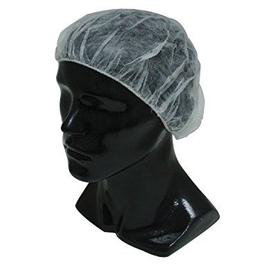 Liberty 1824W/P PolyGard SpunBonded Polypropylene Pleated Bouffant Cap, 24" Diameter, White (Case of 2000)