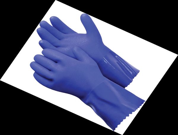 OTBG1005- Task Gloves -Oil Task Blue Guardian Rough finish 12” Triple dipped PVC coating, cotton liner Gloves (S-XXL) SOLD BY THE DOZEN