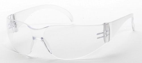 1715N/C CLEAR WRAPAROUND SAFETY GLASSES NARROW FRAME (12 PER BOX)