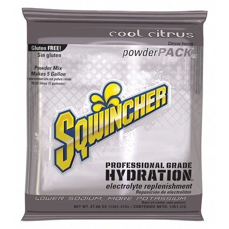 Sqwincher 016402-CC 5 Gallon Cool Citrus Powder Drink Mix (Pack of 16)