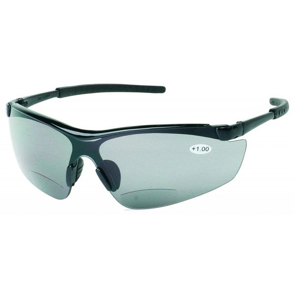 1775G SYNERGY 1775 SERIES Bifocal Safety Glasses GREY Lens Soft Non-Slip Rubber Nose Piece and Temple Tips (PRICED BY THE PAIR/SOLD BY THE DZ. ALSO AVAILABLE IN CLEAR LENS