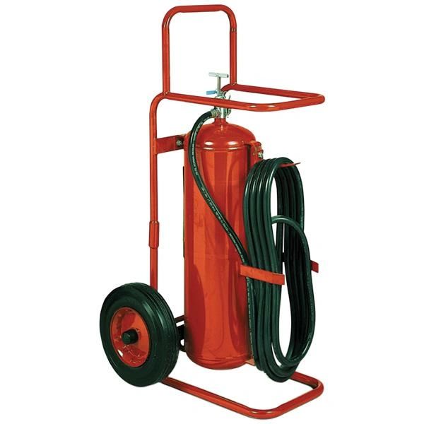 20127B Badger™ 50 lb Wheeled Stored Pressure ABC Extinguisher, 25' Hose