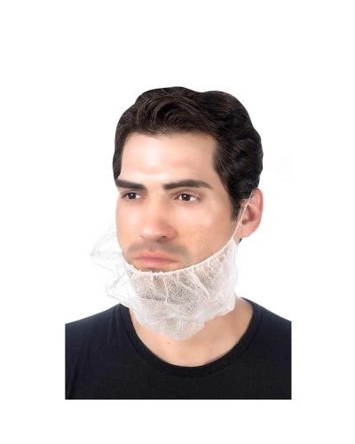 1903 White Nylon beard net • 100% soft nylon • 1/8” honeycomb pattern • Form fitting 1000pc/cs