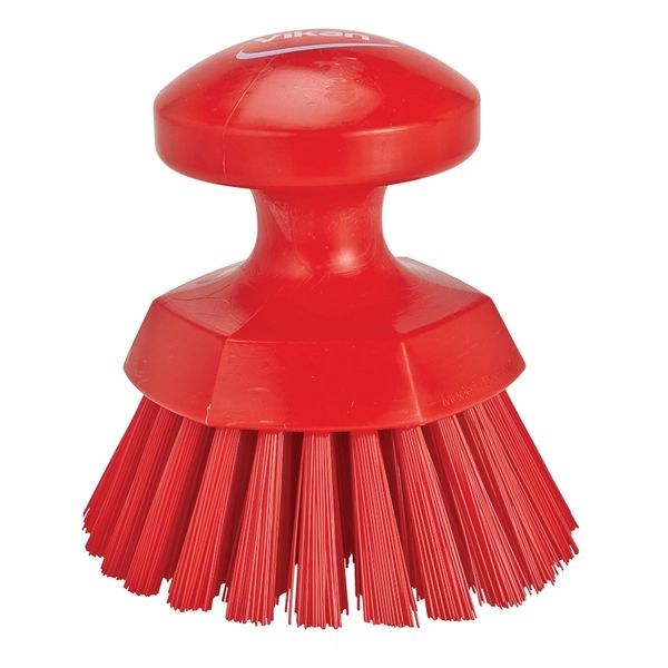 Vikan Round Hand Brush- Stiff - RED, GREEN, BLUE, WHITE, YELLOW