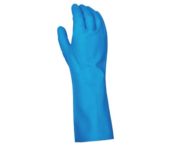 CH3008 CHEM101® - 8 mil Blue Nitrile, 13" length, Unlined, Diamond shaped grip S-XL